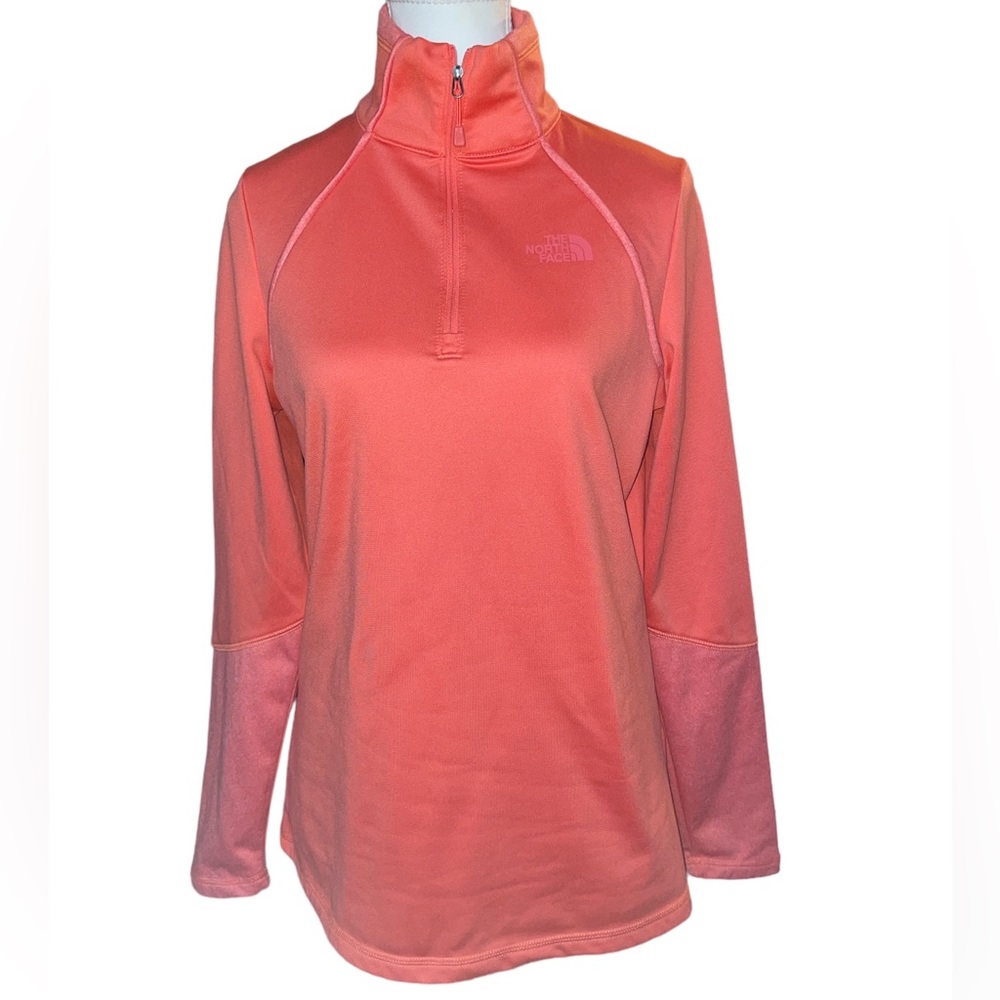 **HP** The North Face Pinkish Orange Long Sleeve Mid-Layer 1/4 Zip
